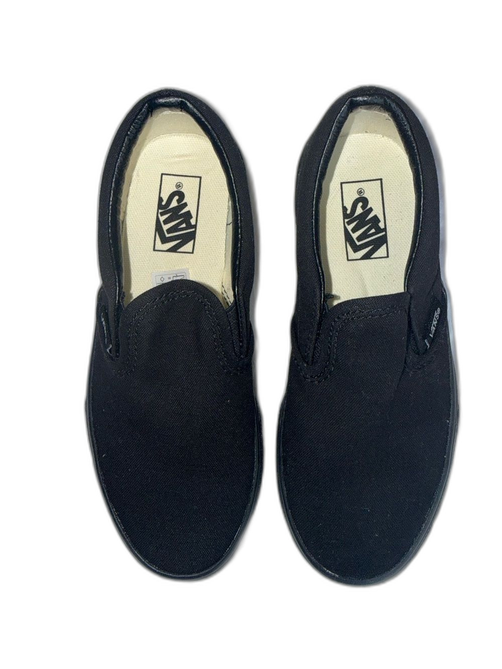 Vans Slip-On Canvas Sneakers Girls Size 1 Black NEW !